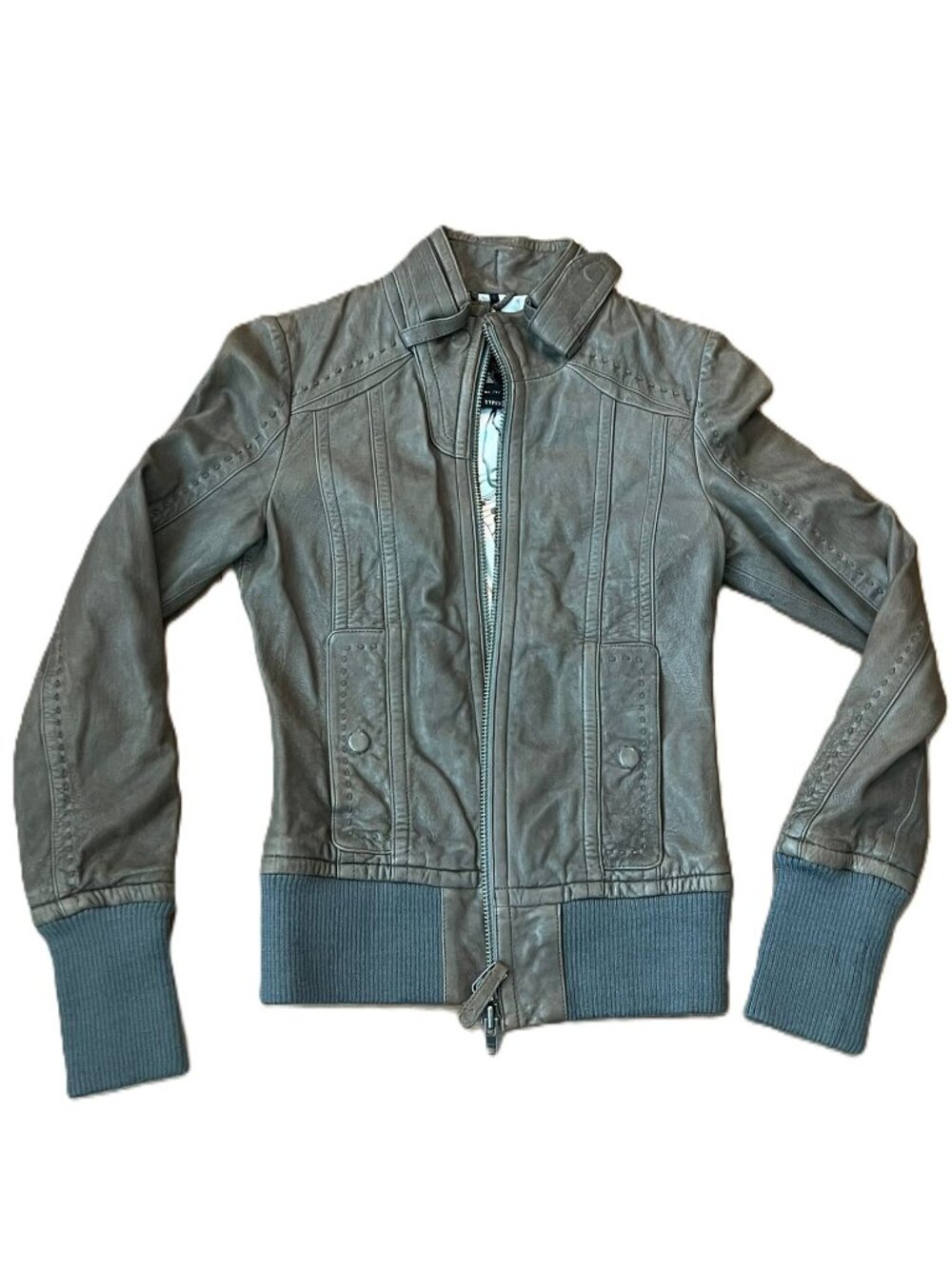 Aritzia Mackage Elie Lamb Leather Jacket Brown Size XXS